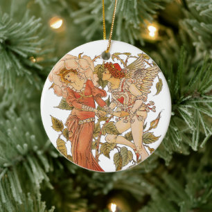 Antieke Victoriaanse kunst, Roos door Walter Crane Keramisch Ornament