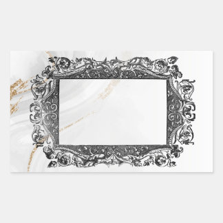 Antieke Victoriaanse lijst Rechthoekige Sticker