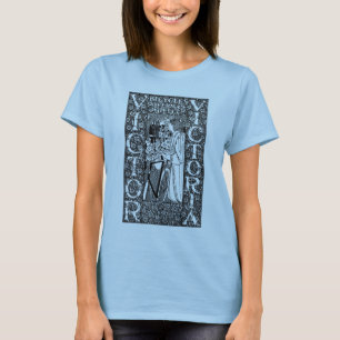 Antieke Victoriaanse Tijdperk Art Nouveau Fietsadv T-shirt