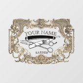 Antieke Victoriaanse Tijdperk Steampunk Kapper Sja Raamsticker (Vel)