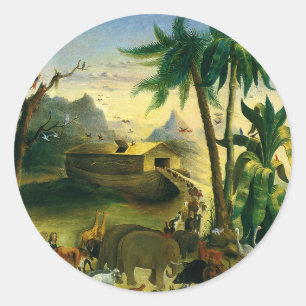 Antieke Victoriaanse volkskunst, Noah's Ark van Hi Ronde Sticker