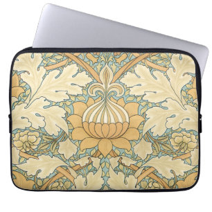 Antieke Victoriaanse William Morris bloem blad pla Laptop Sleeve
