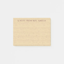 Antieke Vintage Bladmuziek Muziekleraar Post-it® Notes