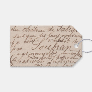 Antieke vintage fotocalligrafie tag FromMyDesk Cadeaulabel