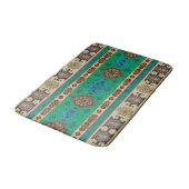 Antieke Vintage Groene Blauwe Kilim Turkse Badmat (Gekanteld)