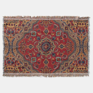 Antieke vintage Perzische oosterse Turkse patroon Deken