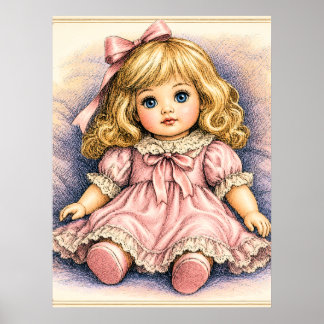 Antieke vintage pop poster