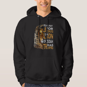 Antieke Vrees Niet Want Jezus De Leeuw Van Juda He Hoodie