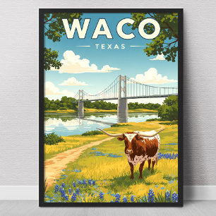 Antieke Waco Texas Poster