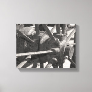 Antieke Wagenwiel Canvas Afdruk