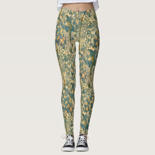 Antieke Walter Crane Ara en citrusvrucht Kunst Leggings