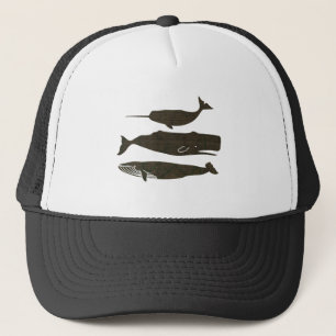 Antieke walvis nautisch zeeleven trucker pet