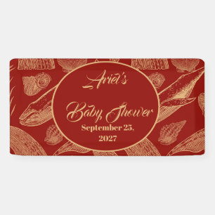 Antieke Walvis Rode Baby Borrel Spandoek