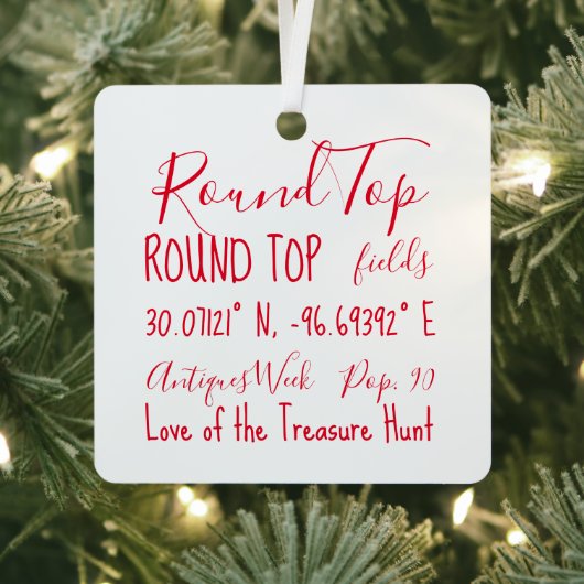 Antieke  Week Ornament rondom Round Top Texas (Insitu)