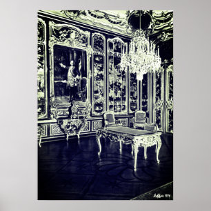 Antieke Weense Schonbrunn-paleis Vieux Laque-zaal Poster