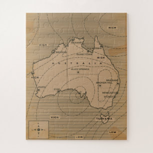Antieke weerkaart van Australië Legpuzzel