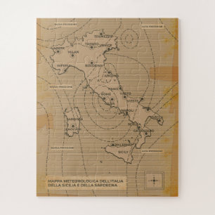 Antieke weerkaart van Italië, Scilly en Sardinië Legpuzzel