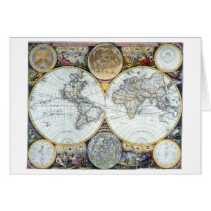 Antieke wereldkaart, Atlas Maritimus door John Sel