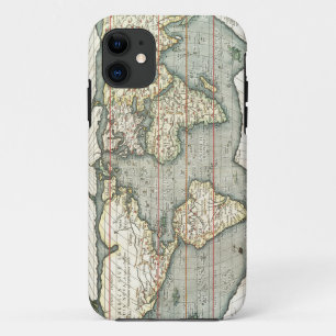 Antieke Wereldkaart door Abraham Ortelius 1587–159 iPhone 11 Hoesje