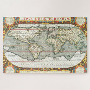 Antieke Wereldkaart door Abraham Ortelius 1587–159 Legpuzzel