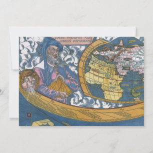 Antieke Wereldkaart met Claudius Ptolemaeus, 1507