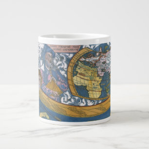 Antieke Wereldkaart met Claudius Ptolemaeus, 1507 Jumbo Beker