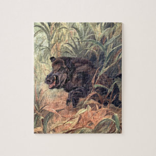 Antieke wilde dier Indische everzwijn door Winifre Legpuzzel