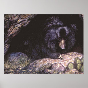 Antieke Wilde Dieren, Lippenberen door Louis Sarge Poster