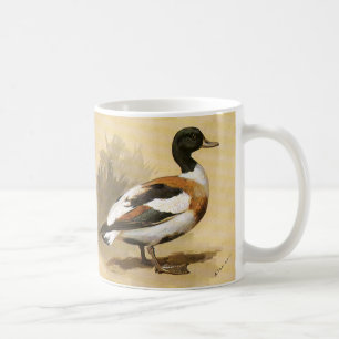 Antieke wilde dieren vogels, wilde eend koffiemok
