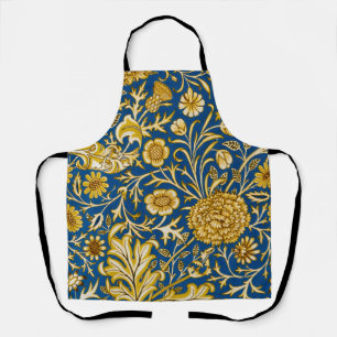 Antieke William Morris Cherwell Blauwe Bloem Kunst Schort
