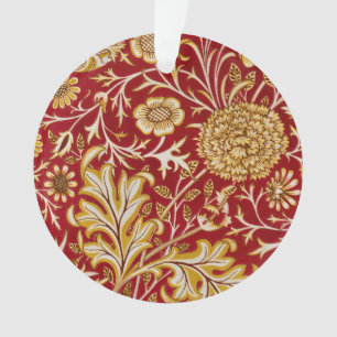 Antieke William Morris Cherwell Rode Bloem Kunst Ornament