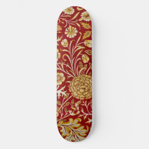 Antieke William Morris Cherwell Rode Bloem Kunst Skateboard