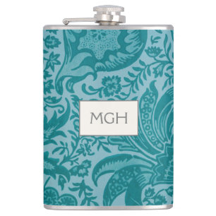 Antieke William Morris Turquoise Botanische Monogr Heupfles