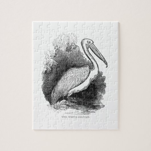 Antieke Witte Pelikaan Legpuzzel (Verticaal)