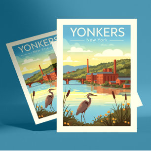 Antieke Yonkers New York Briefkaart