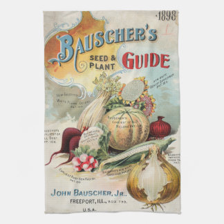 Antieke Zaadcatalogus 1898 Bauscher's Theedoek    