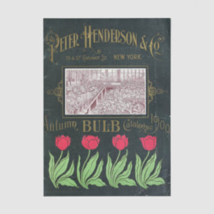 Antieke zaadcatalogus Peter Henderson, 1901, Bolle Tissuepapier