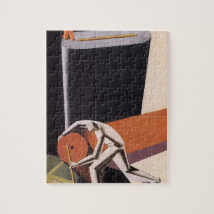 Antieke Zakelijke, Art Deco Stoffen en Textiel Legpuzzel