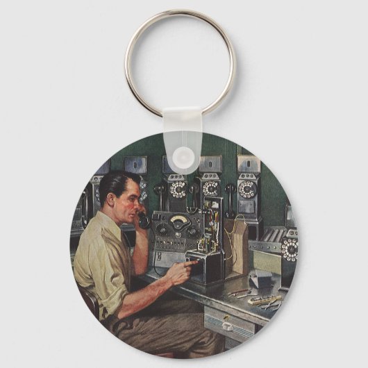 Antieke Zakelijke, Betaaltelefoon Telefoon Reparat Sleutelhanger (Achterkant)