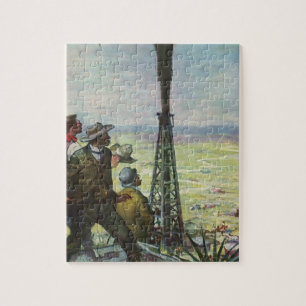 Antieke Zakelijke, Borrelende Oliebron met Werknem Legpuzzel