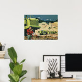 Antieke Zakelijke Bouwplaats met Landmeter Poster (Thuiskantoor)