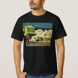 Antieke Zakelijke Bouwplaats met Landmeter T-shirt