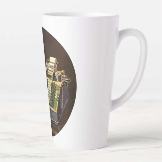 Antieke zakelijke Comptometer Rekenmachine Latte Mok (Rechts)