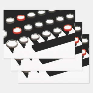 Antieke Zakelijke Ouderwetse Schrijfmachine Toetse Inpakpapier Vel