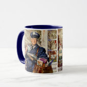 Antieke Zakelijke, Postbode die postbrieven bezorg Mok (Voorkant links)