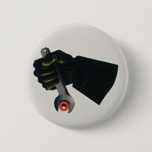 Antieke Zakelijke, Productie Fabrieksmachinist Ronde Button 5,7 Cm
