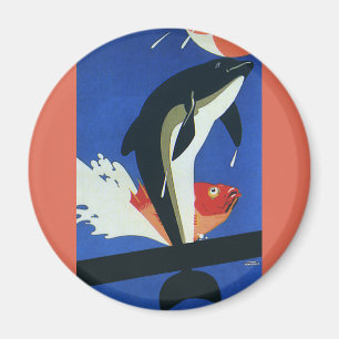 Antieke Zeeleven, Dolfijn en Goudvis Magneet