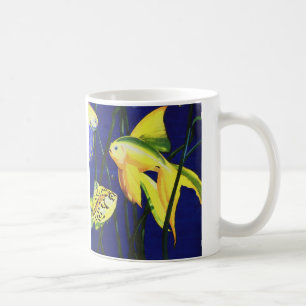 Antieke Zeeleven Vis, Fantasie Goudvis in Aquarium Koffiemok