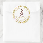 Antieke zelfgemaakte koffieextract label wit (Tas)