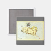 Antieke Zodiac, Astrologie Ram Ram Constellatie Magneet (Voorkant / Achterkant)